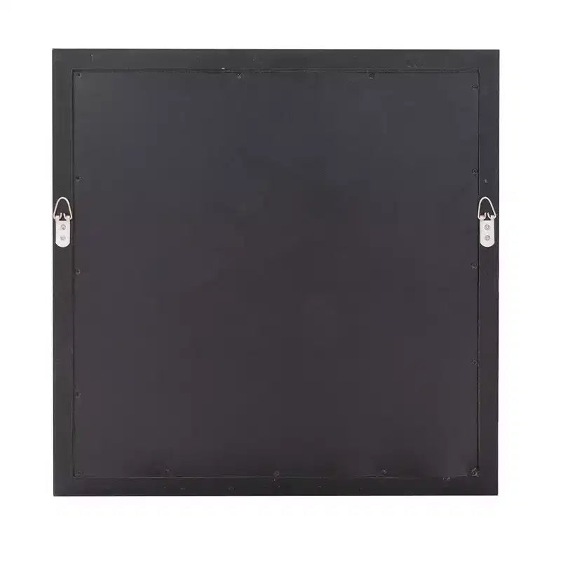 Miroir mural carré 50x50 cm : Bordure feuille d'argent couleur champagne, style Art Déco, fixation murale