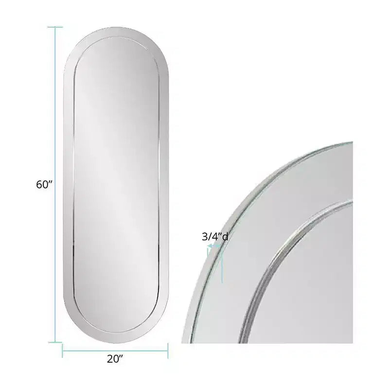 Miroir mural rectangulaire avec cadre en bois gris fumé et miroir : design moderne, aucun assemblage requis