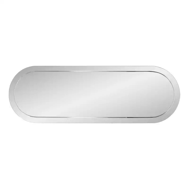 Miroir mural rectangulaire avec cadre en bois gris fumé et miroir : design moderne, aucun assemblage requis