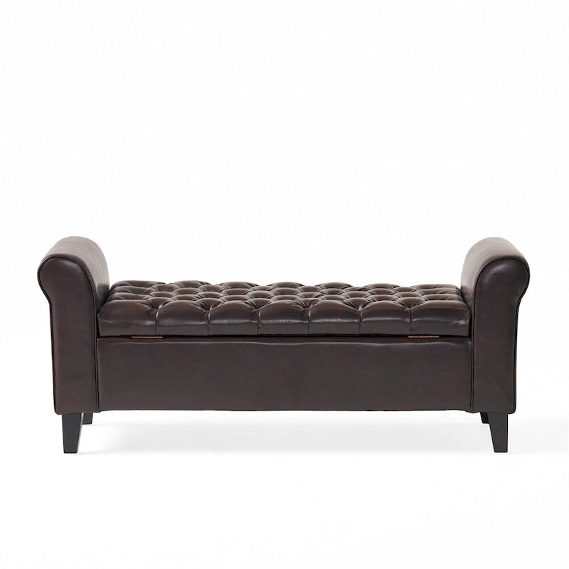 Hayes Armed Storage Bench