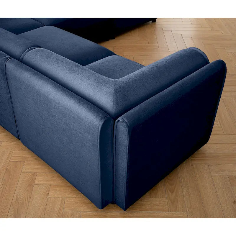 109 Chenille Upholstered L-Shaped Modular Sectional Sofa with Storage Seat, DIY Combination