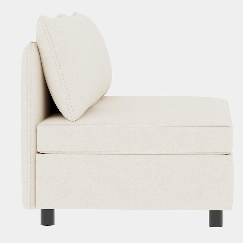 Beige 129 Convertible 8-Seater Modular Sofa with Storage