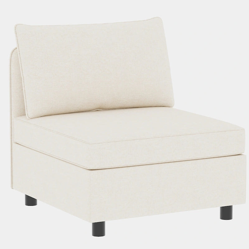 Beige 129 Convertible 8-Seater Modular Sofa with Storage