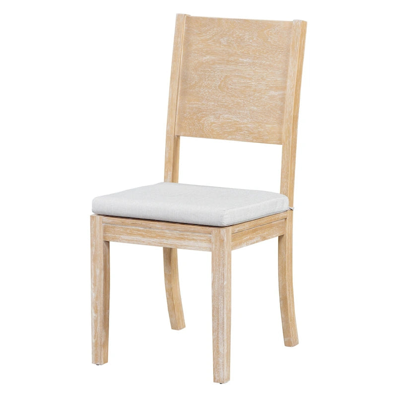 Modern Style 6-Piece Dining Table Set with 4 Removable Cushions Dining Chairs, Storage Shelf and Bench
