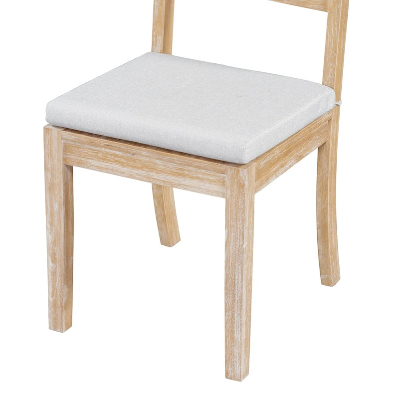 Modern Style 6-Piece Dining Table Set with 4 Removable Cushions Dining Chairs, Storage Shelf and Bench