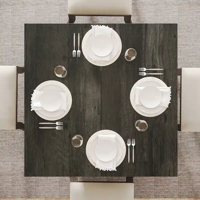 31.5-Inch Square Dining Table for 4, Farmhouse Kitchen Table for Dining Room - 31.5D x 31.5W x 29.53H