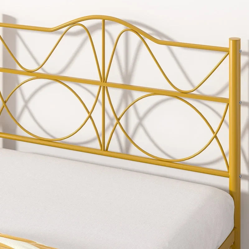 VECELO Bed Frame with Headboard,Easy Set up- Twin/Full/Queen Size Bed