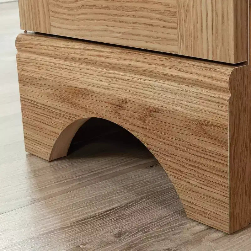 Bureau d'ordinateur en chêne Timber : Meuble de bureau de style vintage avec tiroir de rangement et cadre en MDF