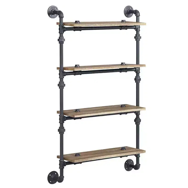 47" Brantley Decorative Bookshelf Oak and Sandy Black Finish - Acme Furniture
