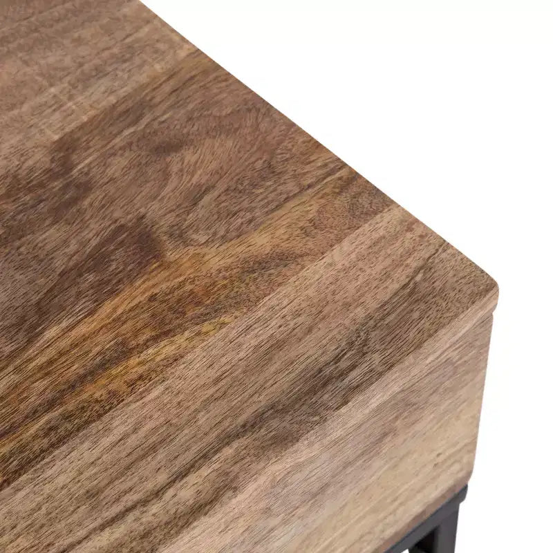 Table d'appoint en bois et métal