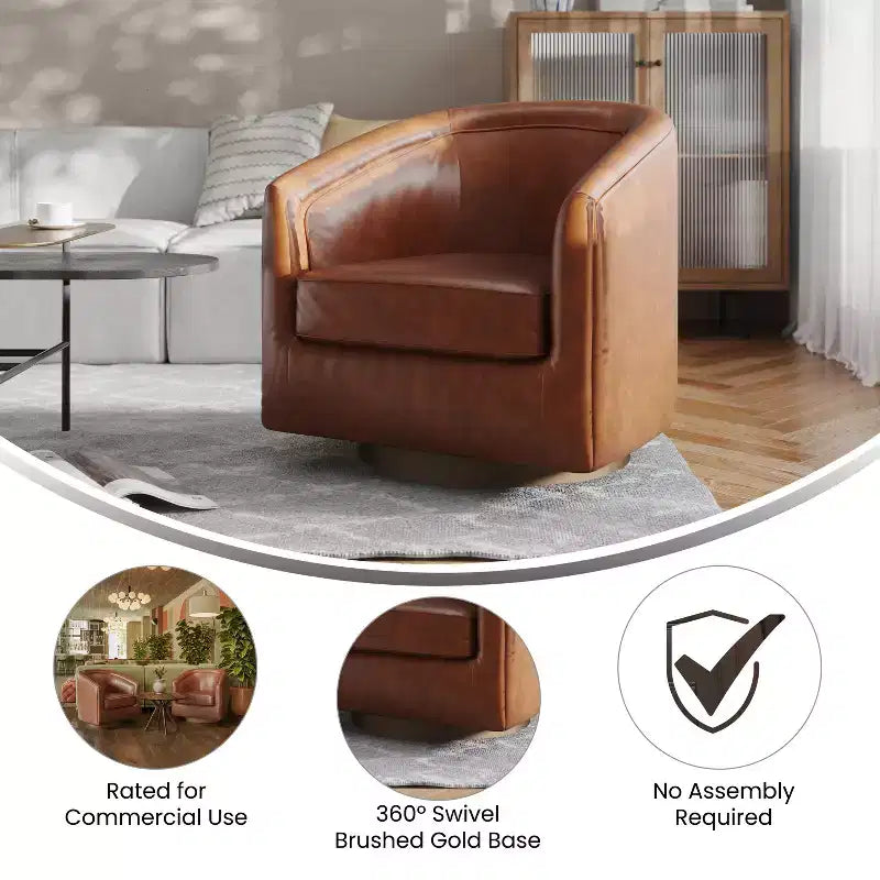 Fauteuil crapaud pivotant et capitonné