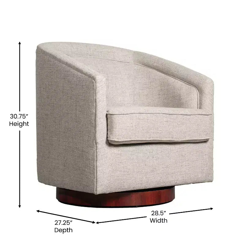 Fauteuil crapaud pivotant et capitonné
