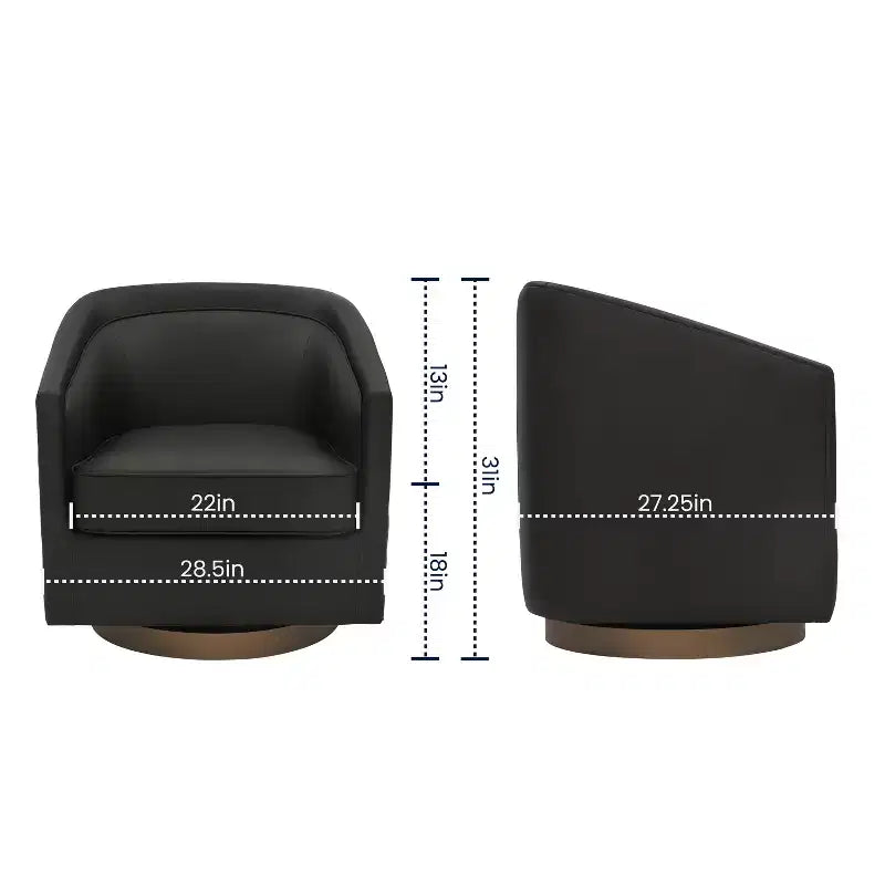 Fauteuil crapaud pivotant et capitonné