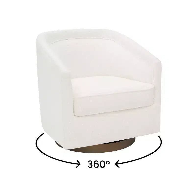 Fauteuil crapaud pivotant et capitonné