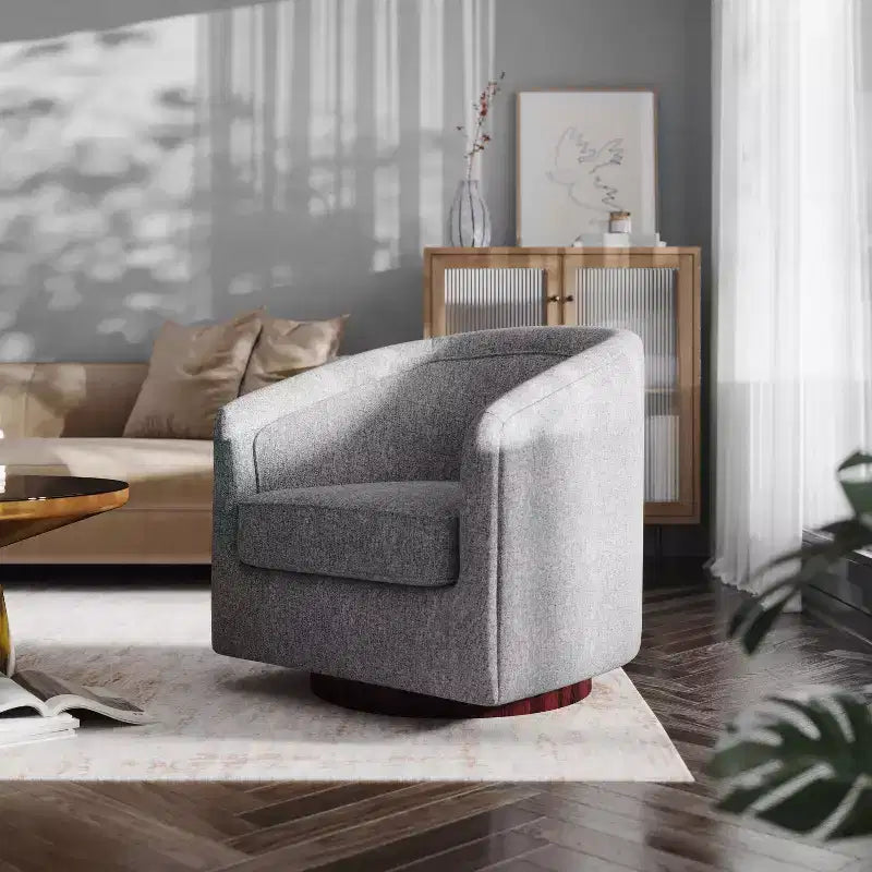 Fauteuil crapaud pivotant et capitonné