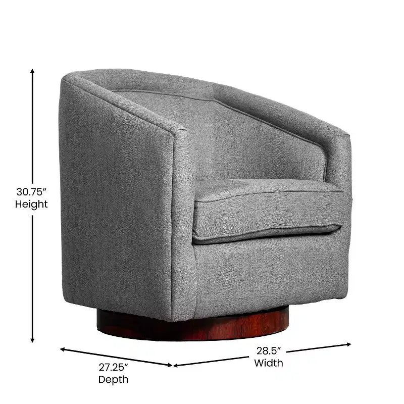 Fauteuil crapaud pivotant et capitonné