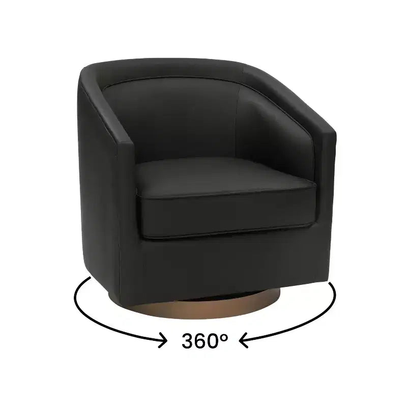 Fauteuil crapaud pivotant et capitonné