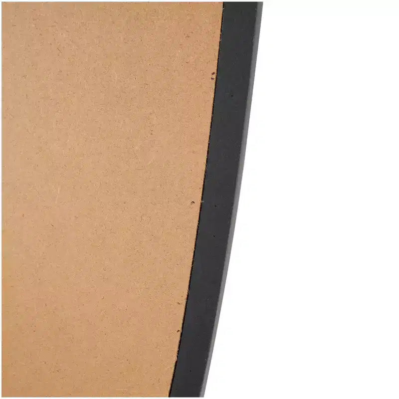 Miroir mural ovale abstrait en bois noir