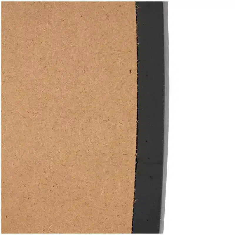Miroir mural ovale abstrait en bois noir