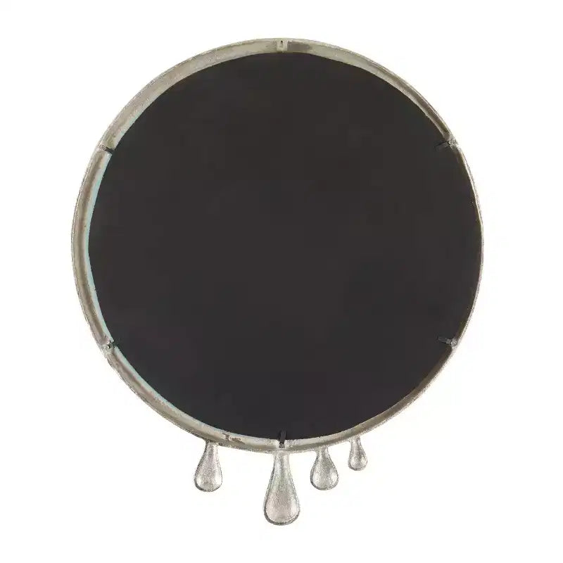 Miroir mural abstrait en aluminium 43x36 avec cadre au design fondu
