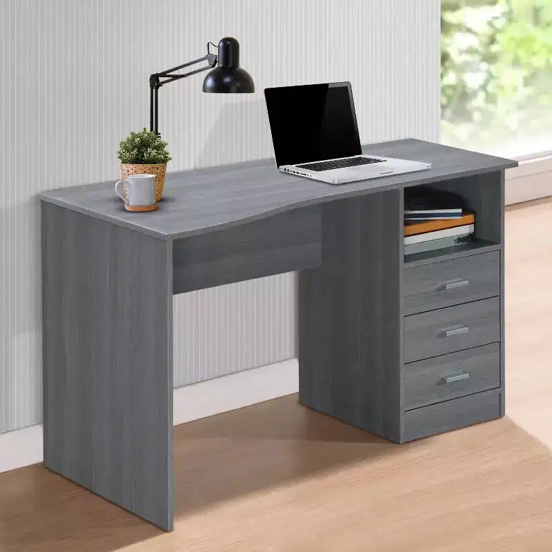 Bureau informatique classique avec tiroirs multiples