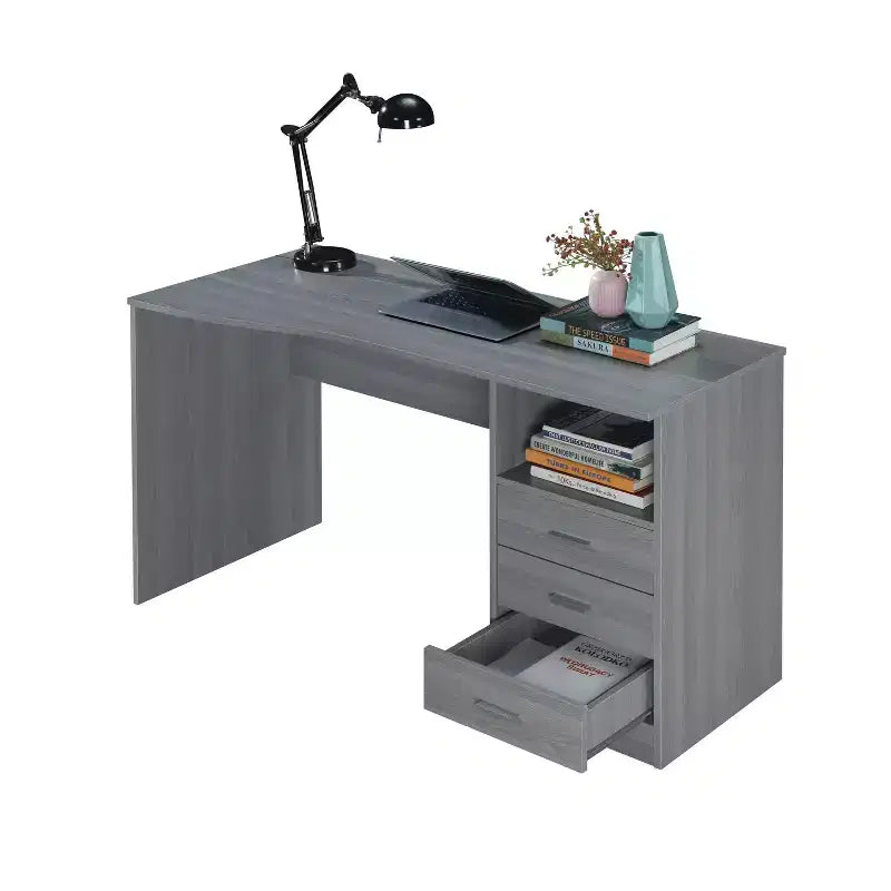 Bureau informatique classique avec tiroirs multiples