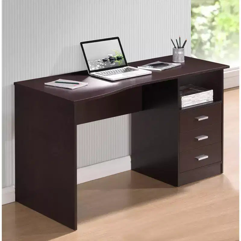 Bureau informatique classique avec tiroirs multiples
