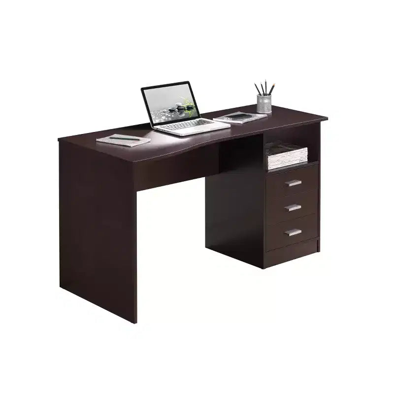 Bureau informatique classique avec tiroirs multiples