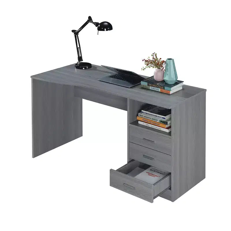 Bureau informatique classique avec tiroirs multiples