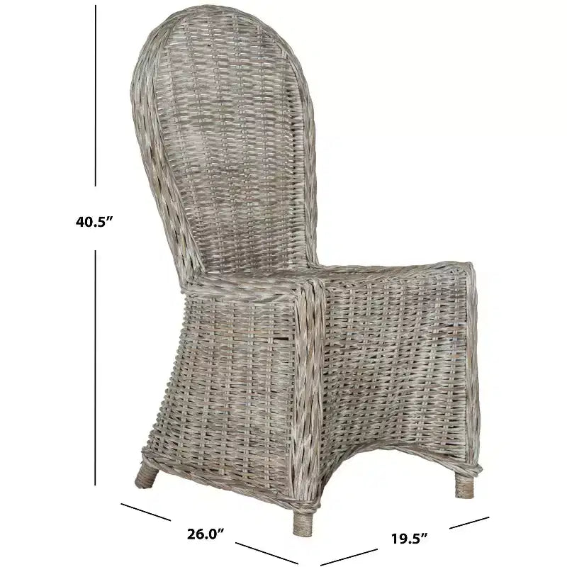 Chaise de salle à manger en osier (Lot de 2)
