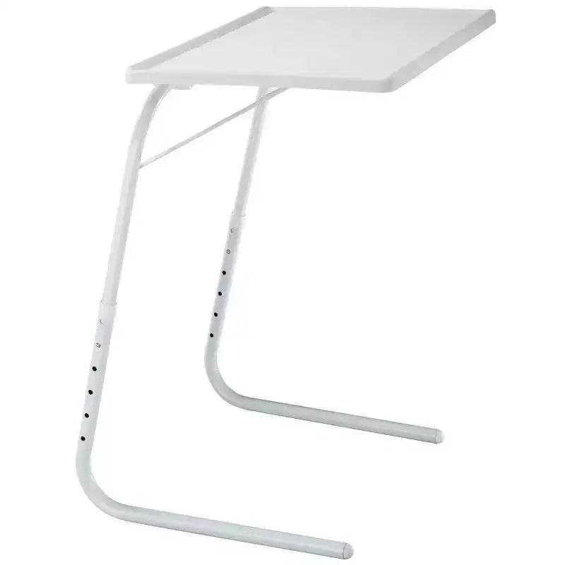 Table de service TV pliante réglable – Blanche