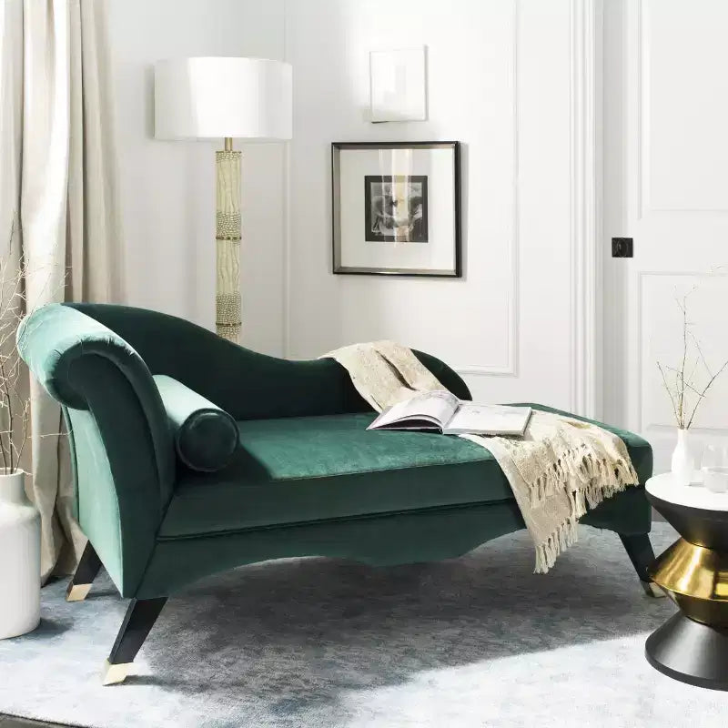 Chaise longue en velours