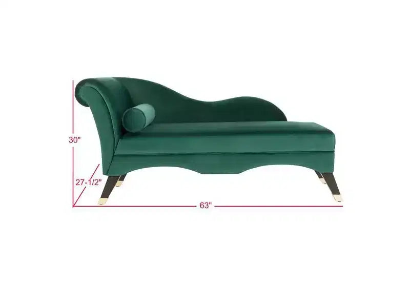 Chaise longue en velours