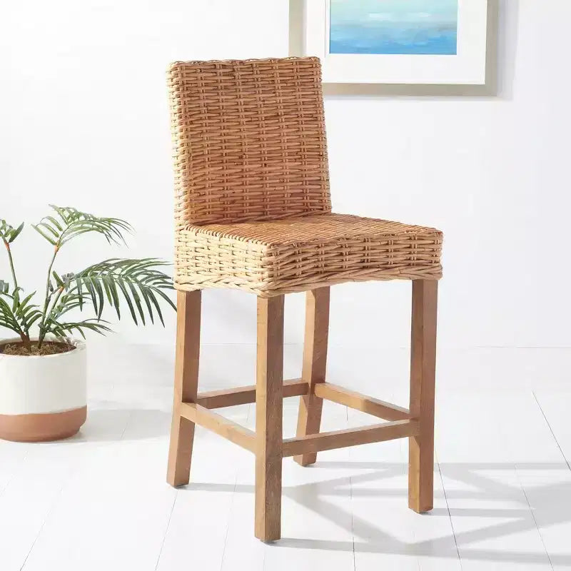 Tabouret de bar en rotin