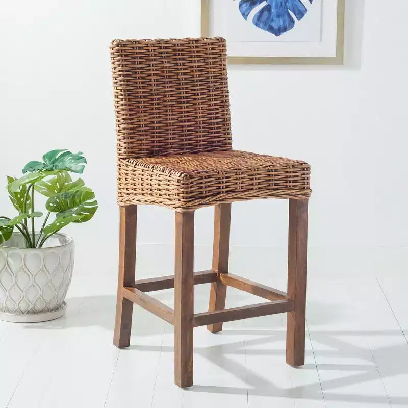Tabouret de bar en rotin