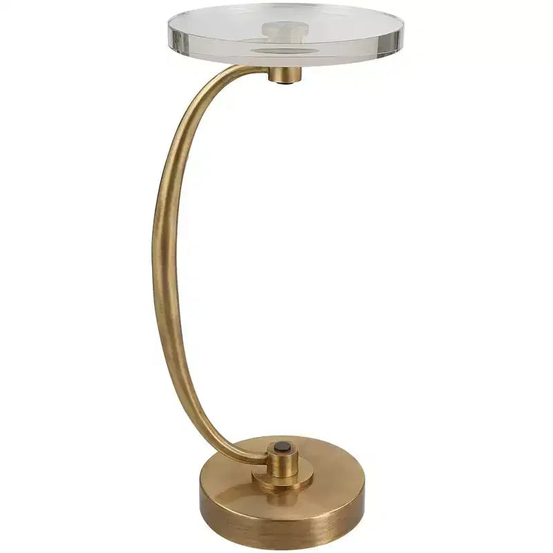 Uttermost Waveney 11 1/2W Antique Brass Round Drink Table