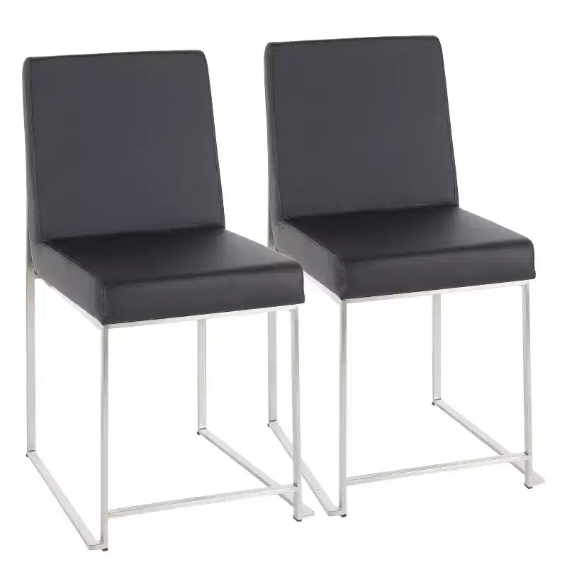 Lot de 2 chaises de salle à manger à dossier haut