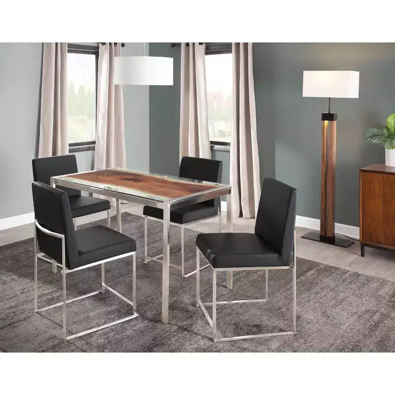 Lot de 2 chaises de salle à manger à dossier haut