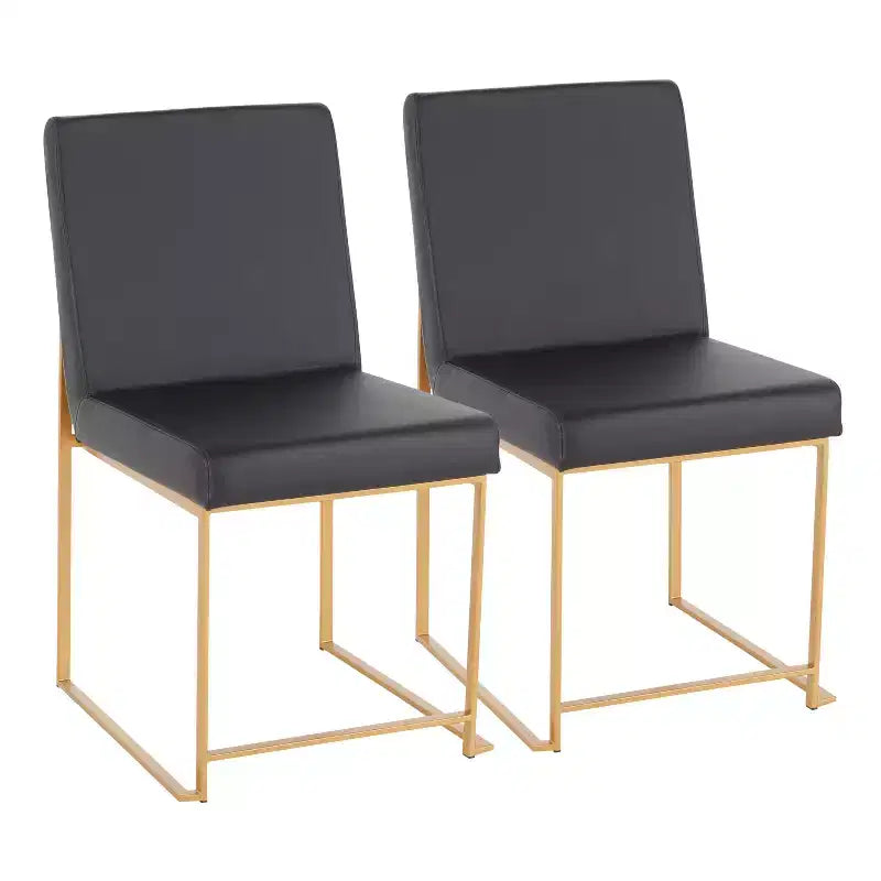 Lot de 2 chaises de salle à manger à dossier haut