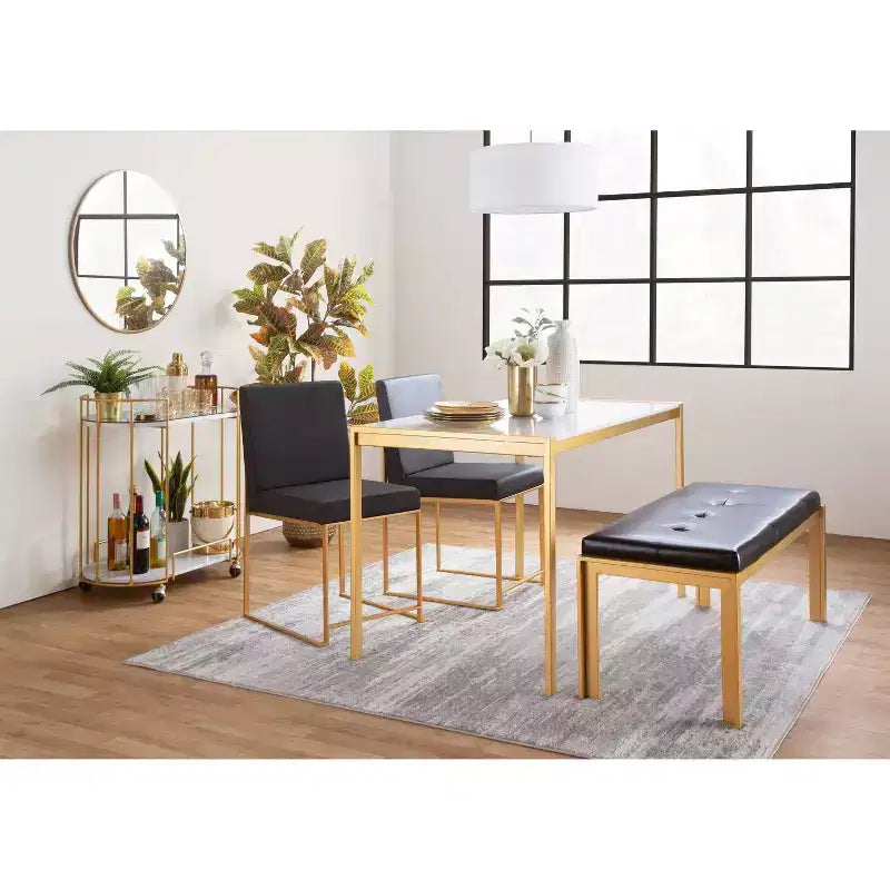 Lot de 2 chaises de salle à manger à dossier haut