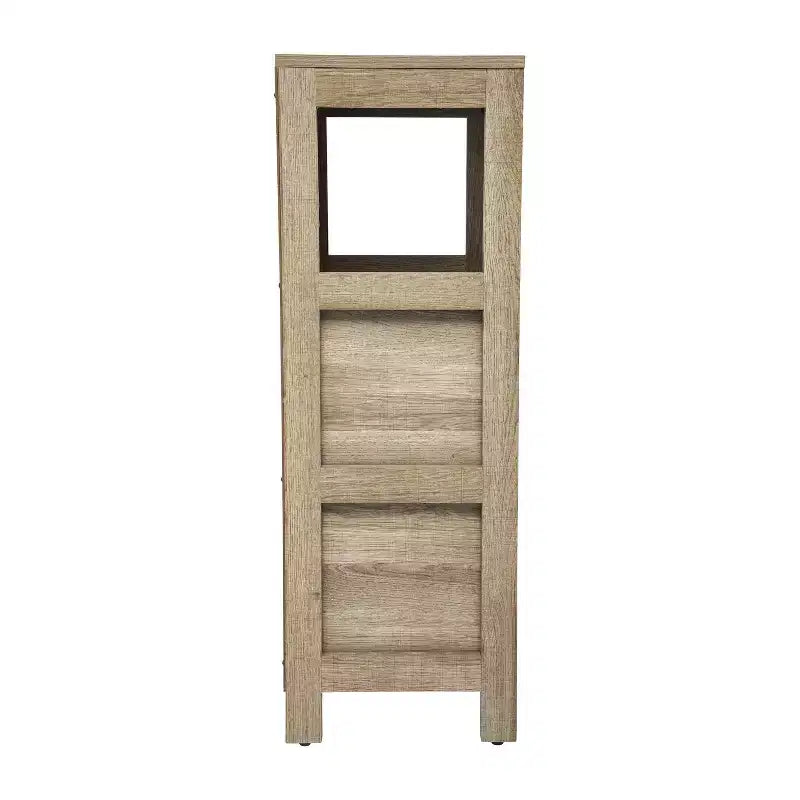 Meuble de rangement de salle de bain à 2 tiroirs avec étagère ouverte