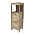 Merrick Lane 2 Drawer Bathroom Storage Cabinet Organizer with Open Display Shelf