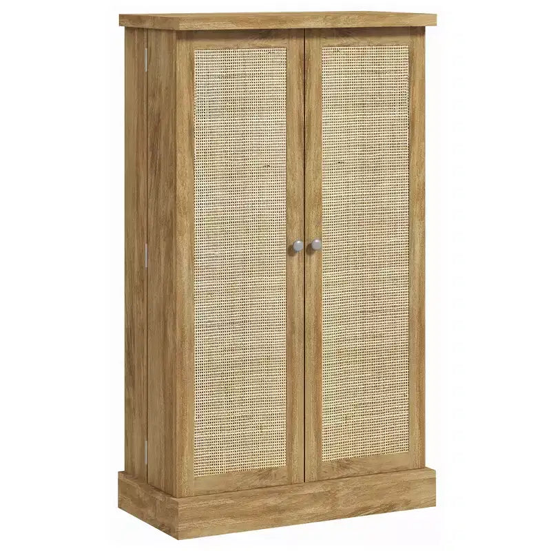 Meuble de Rangement pour Cellier de Cuisine, Meuble de Cuisine Autonome avec Portes Doubles, Étagère à 5 Niveaux, 12 Supports à Épices et Étagères Réglables