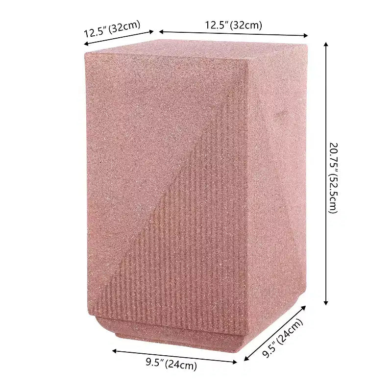 Table d'appoint carrée minimaliste contemporaine, intérieur/extérieur