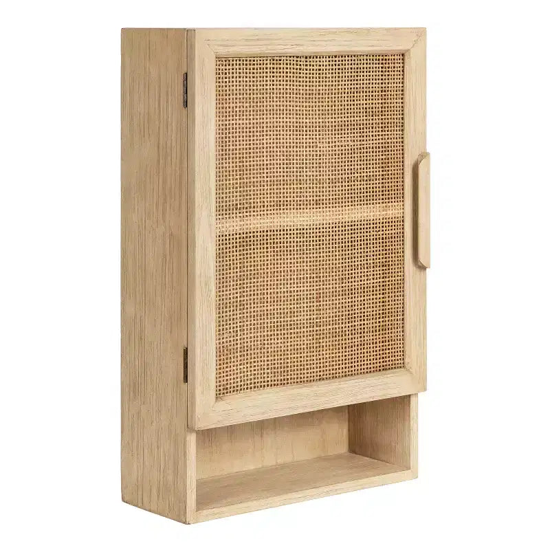 Kate & Laurel All Things Decor Ori Rattan Wall Cabinet Natural
