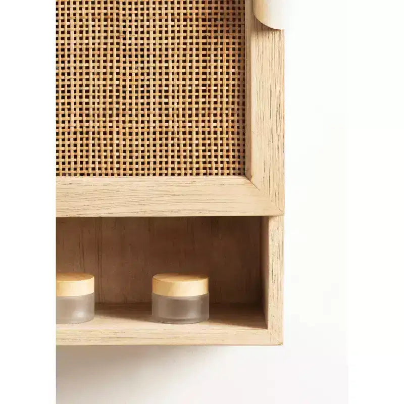 Armoire murale en rotin naturel