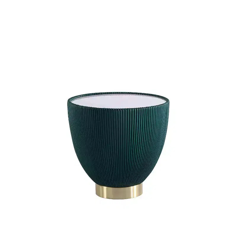 Manhattan Comfort Anderson Modern Leatherette Upholstered End Table with Ceramic Faux Marble Tabletop