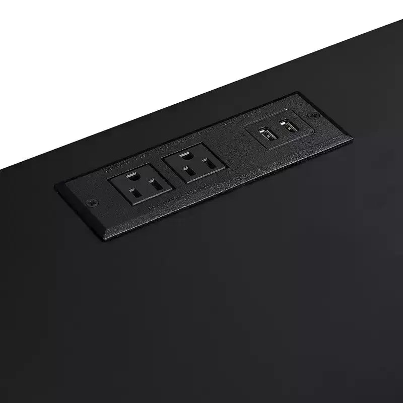 Lot de 2 tables de chevet avec station de charge, table d'appoint noire avec ports USB, tables de chevet avec étagère de rangement à 3 tiroirs