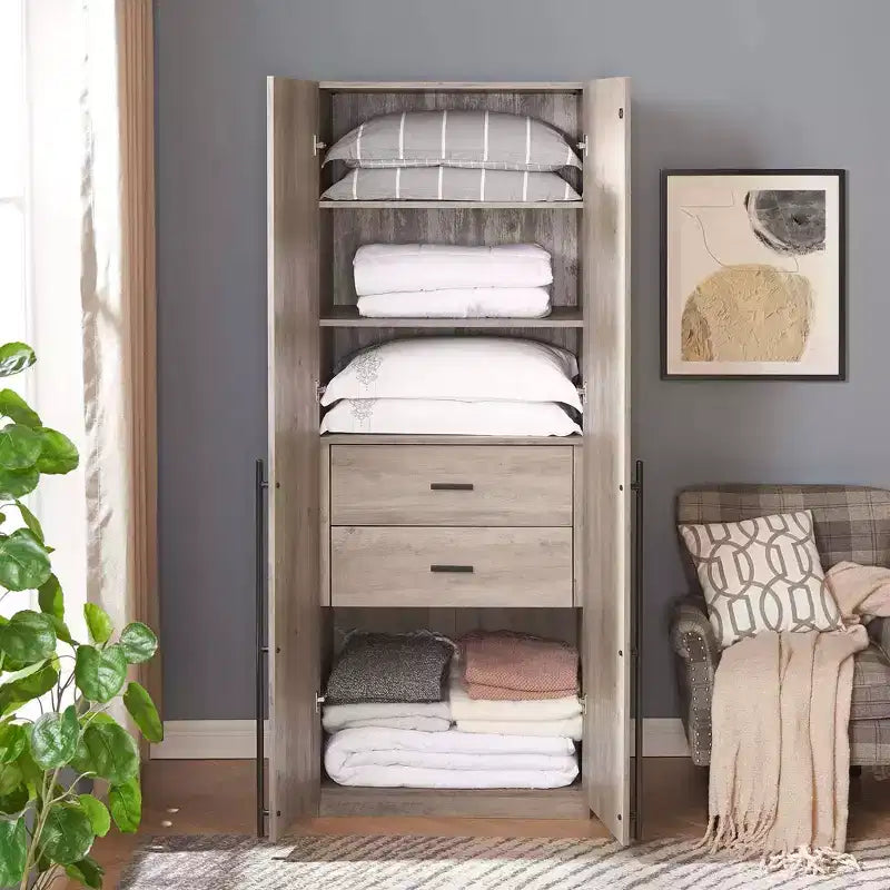Armoire à 2 portes et 2 tiroirs