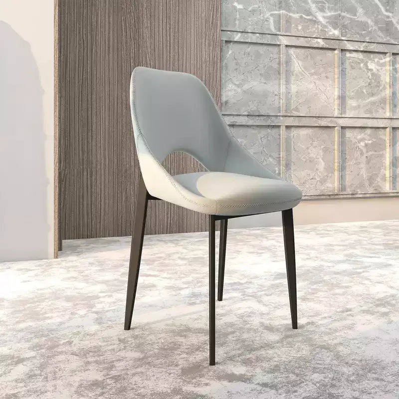Chaise de salle à manger moderne, assise en tissu rembourré avec pieds en métal, assise d'appoint confortable pour la cuisine, la salle à manger ou le bureau